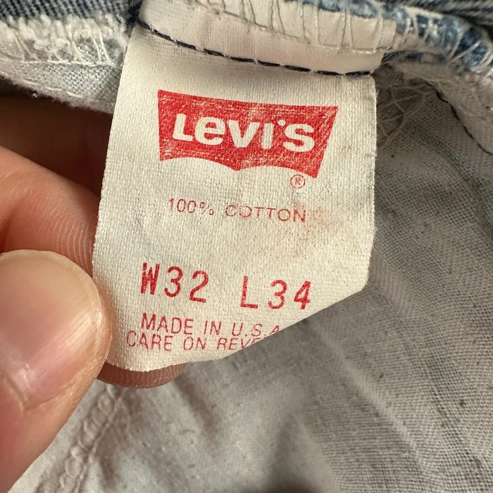 Vtg 1981 Levi's 575 Jeans Tapered Orange Tab Acid Wash USA 32x34(31x31 Fits)‎